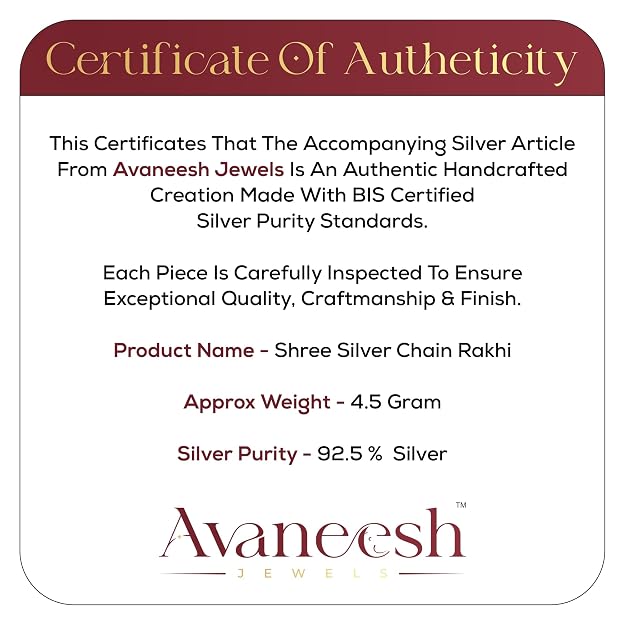 925 Silver Shree with Rudraksh Rakhi Bracelet for Men | Adjustable Silver Chain Bracelet | Spiritual Raksha Bandhan Gift | Designer Religious Bracelet with Rudraksh Beads
