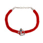 Original Silver Rakhi for Brother | Traditional Designer Raksha Bandhan Bracelet | Premium Soft Furry Wired Red Thread | Adjustable Steel Spring Lock | Festive Gift for Men & Boys