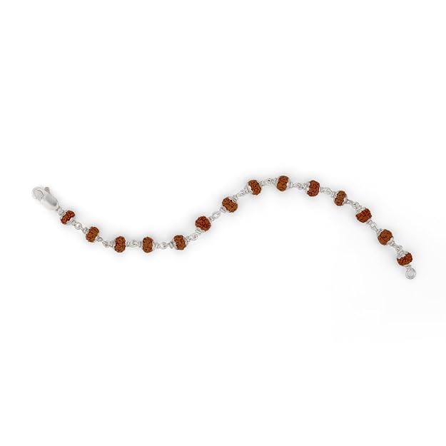 925 Silver Rudraksh Bracelet for Men and Women, 6.5 MM Beads, Unisex Design, Spiritual Accessory, Daily Wear, Gift (Rudraksh Bracelet)