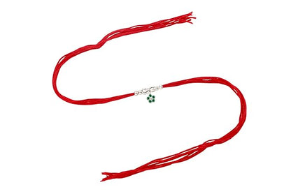 Original Silver Bhabhi(Lumba) Rakhi for Women | Designer Lumba Rakhi with Red Sacred Thread | Traditional Rakshabandhan Gift for Bhabhi & Sister-in-Law